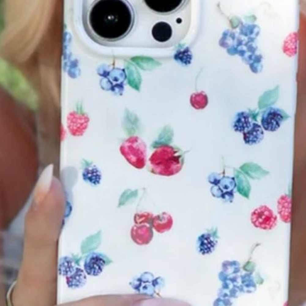 Velvet Caviar Berry Delight Phone Case - White